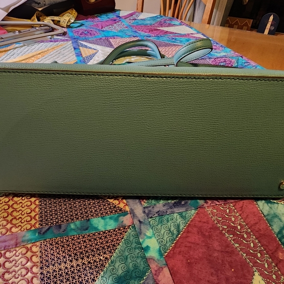 Kate Spade NEW Leather Large Darcy Satchel Stone Blue New w Tag 12 X 10 Size - Picture 5 of 9